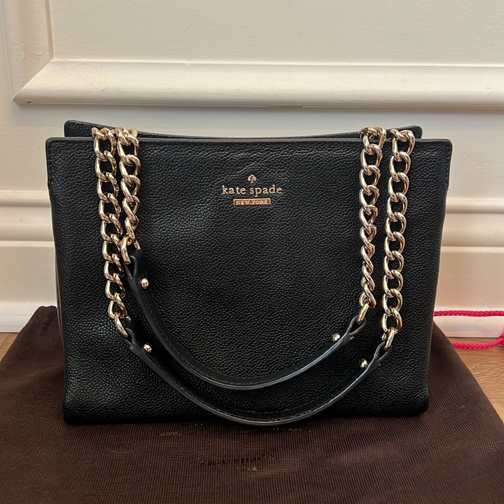 kate spade | Black Leather | Gold Accents